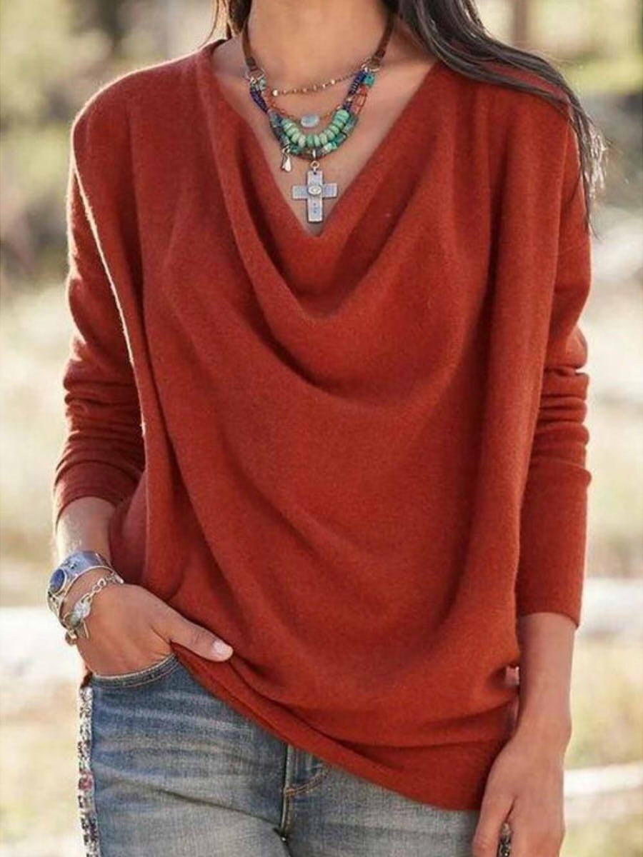 Women’s Knit Sweater – Soft Knit – Relaxed Fit – V-Neck – Long Sleeve Casual Wear