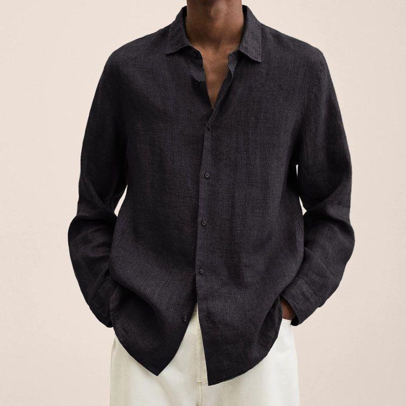 Men’s Button-Down Shirt – Relaxed Fit – Natural Fibers – Long Sleeve Casual Style