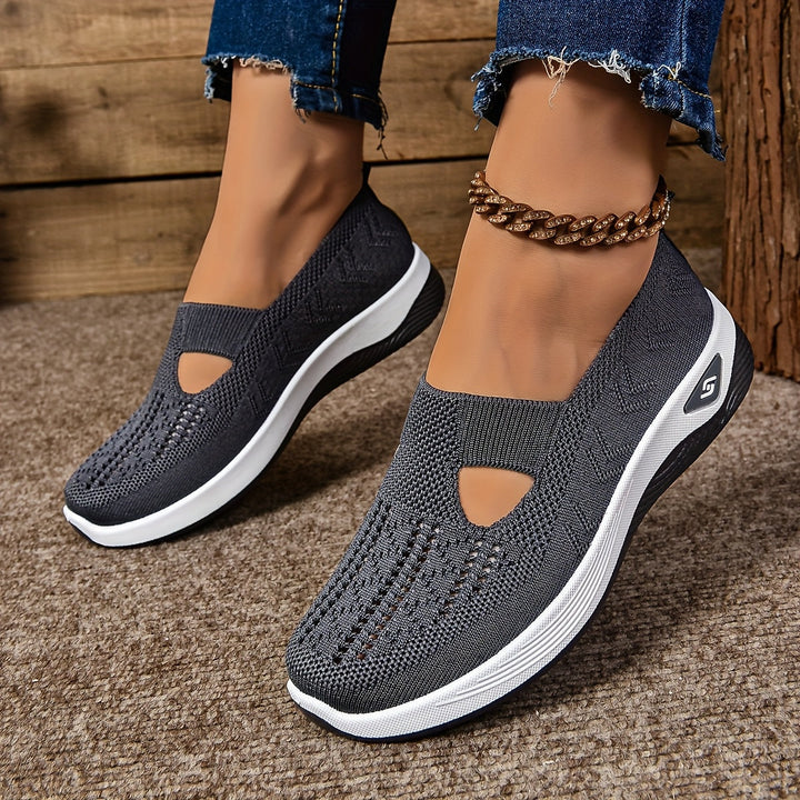 Women’s Slip-On Sneakers – Cushioned Sole – Low-Cut Everyday Comfort