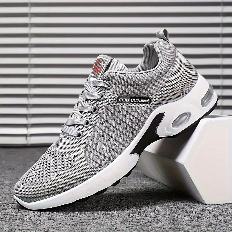 Unisex Athletic Sneakers – Knit Mesh Upper – Cushioned Sole – Non Slip – Lace-Up Fit