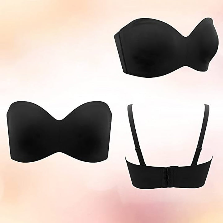 Women’s Bandeau Bra – Seamless Fit – Strapless Design – Soft Stretch Comfort