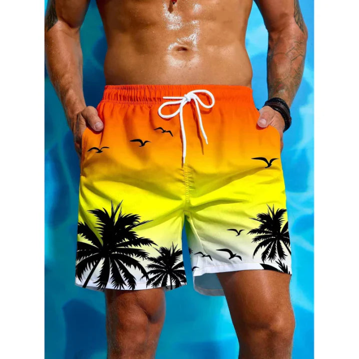 Men’s Swim Shorts – Relaxed Fit – Quick-Dry Breathable Blend – Mid-Length Casual Style