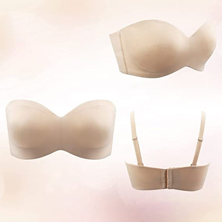 Women’s Bandeau Bra – Seamless Fit – Strapless Design – Soft Stretch Comfort