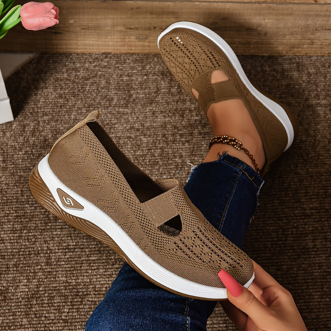 Women’s Slip-On Sneakers – Cushioned Sole – Low-Cut Everyday Comfort