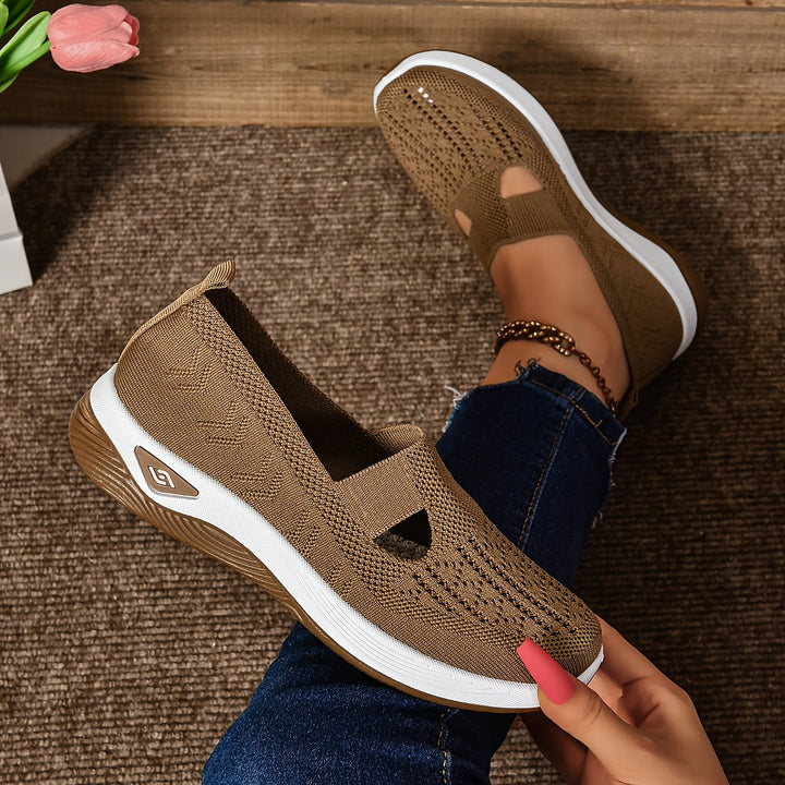 Women’s Slip-On Sneakers – Cushioned Sole – Low-Cut Everyday Comfort