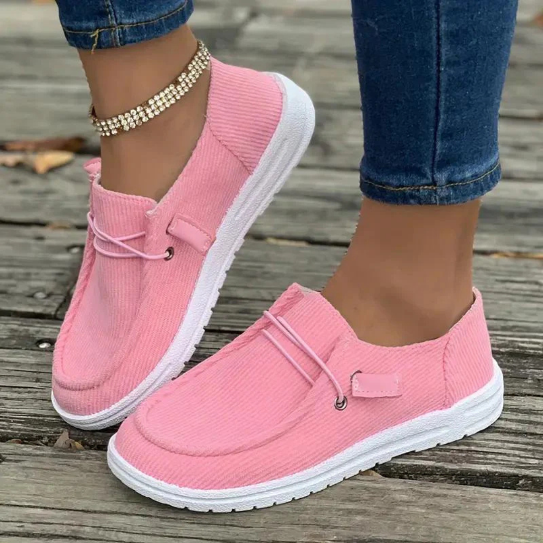 Women’s Slip-On Shoes – Soft Knit – Flat Sole – Casual Fit – Breathable Comfort