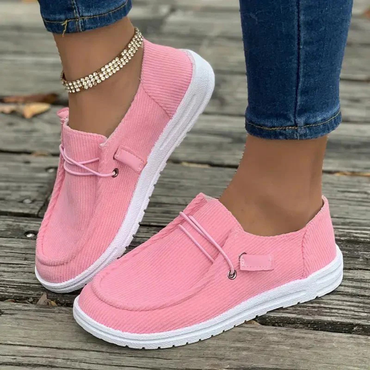 Women’s Slip-On Shoes – Soft Knit – Flat Sole – Casual Fit – Breathable Comfort