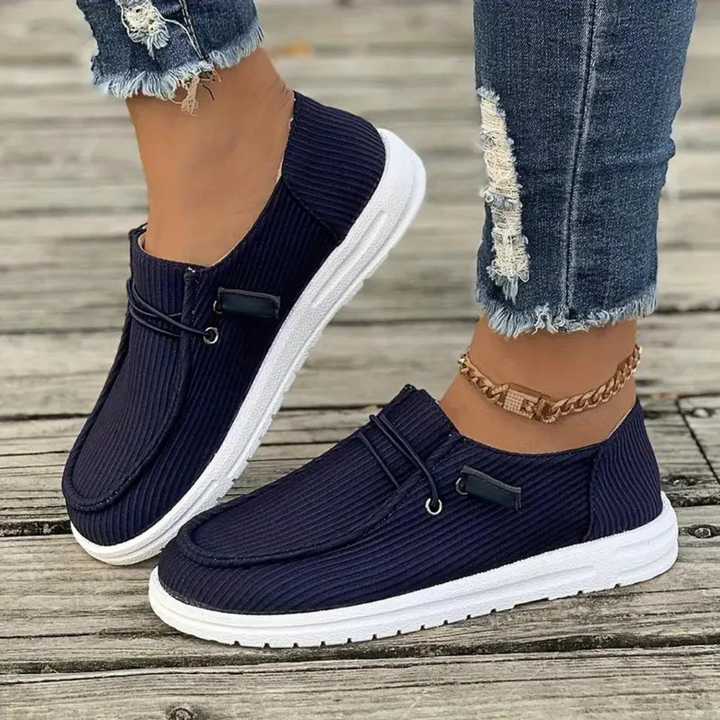 Women’s Slip-On Shoes – Soft Knit – Flat Sole – Casual Fit – Breathable Comfort