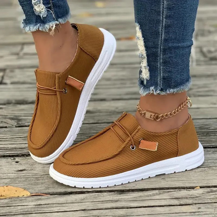 Women’s Slip-On Shoes – Soft Knit – Flat Sole – Casual Fit – Breathable Comfort