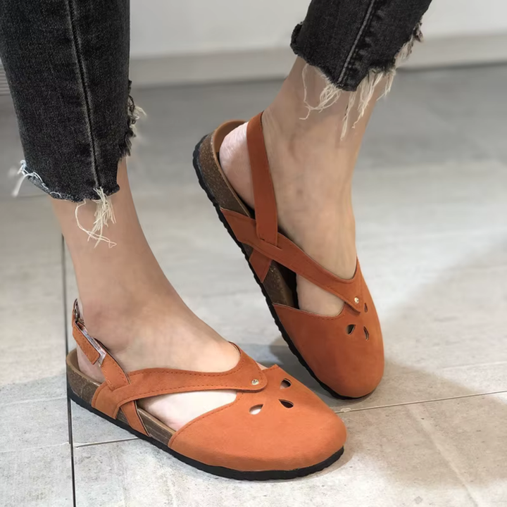 Women’s Flat Sandals – Open Toe – Soft Insole – Cut-Out Design – Casual Comfort Fit