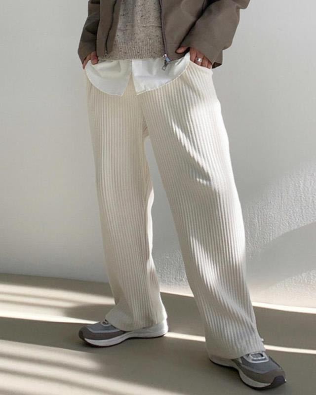 Men’s Corduroy Pants – Relaxed Fit – Tapered Leg – Full Length Casual Style