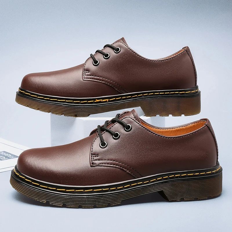 Men’s Oxford Shoes – Smooth Leather – Classic Fit – Formal Lace-Up – Low-Cut Design