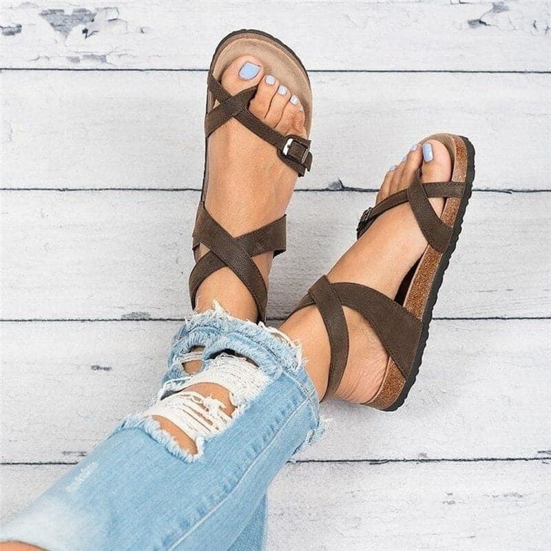 Women’s Sandals – Ergonomic Fit – Cushioned Footbed – Adjustable Straps – Flat Sole