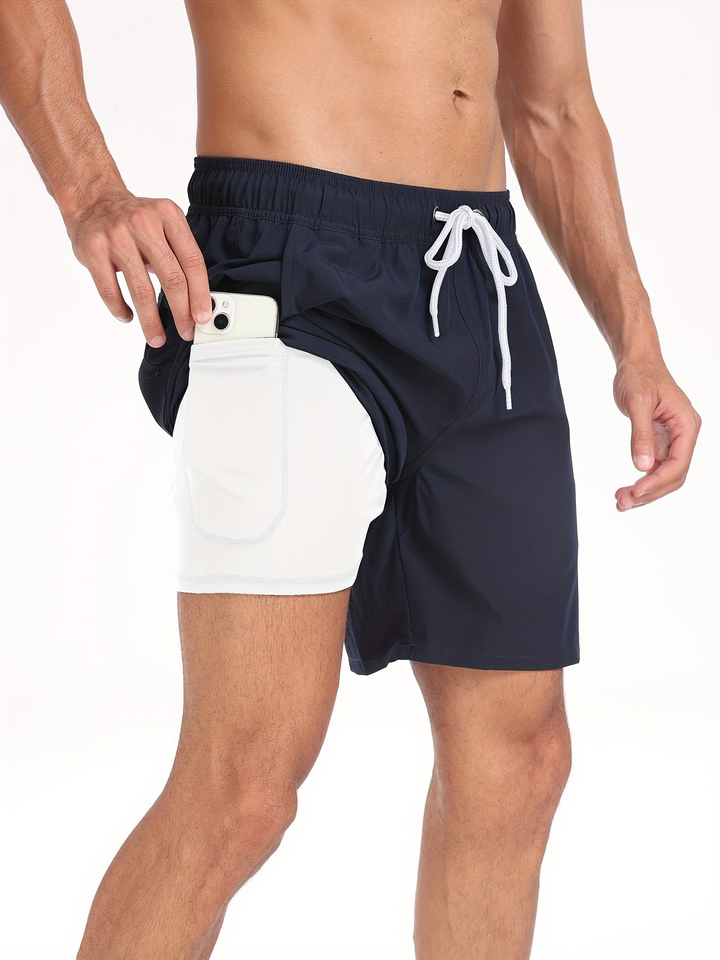 Men’s Swim Trunks – Quick Dry Breathable Blend – Mid-Thigh Fit – Supportive Liner