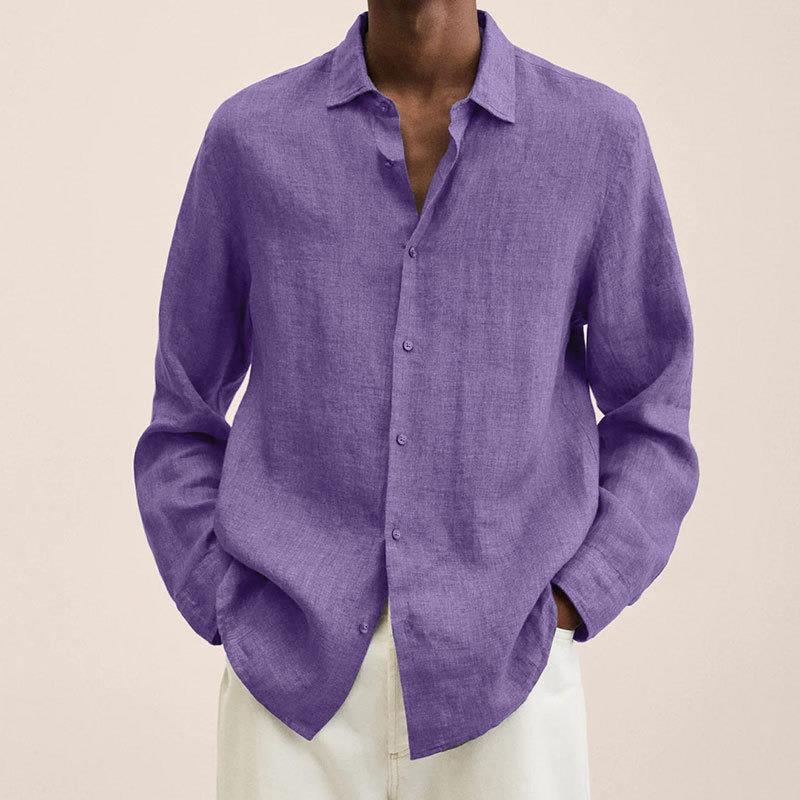Men’s Button-Down Shirt – Relaxed Fit – Natural Fibers – Long Sleeve Casual Style
