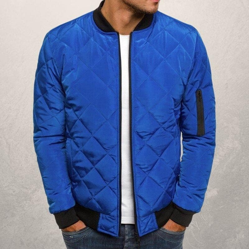 Men’s Bomber Jacket – Quilted Design – Wind Resistant – Regular Fit – Ribbed Trim