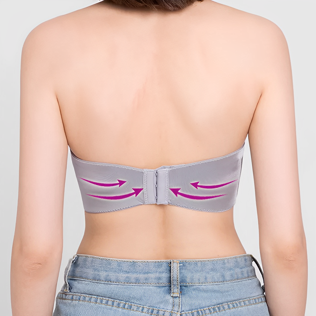 Women’s Strapless Push-Up Bra – Seamless Fit – Molded Cups – Smooth Supportive Lift