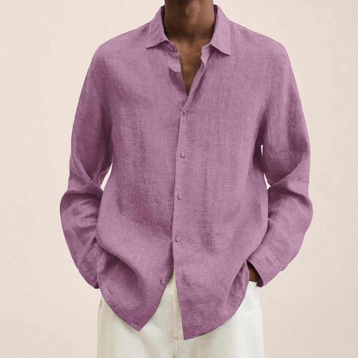 Men’s Button-Down Shirt – Relaxed Fit – Natural Fibers – Long Sleeve Casual Style