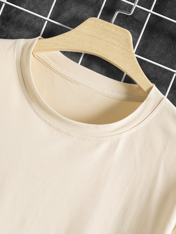 Men’s T-Shirt – Regular Fit – Round Neck – Artistic Back Print – Breathable Blend