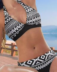 Women’s Bikini Set – Breathable Stretch Fabric – Halter Top – Low-Rise Fit