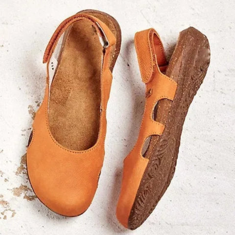 Women’s Closed Toe Sandals – Supportive Fit – Cushioned Insole – Adjustable Strap
