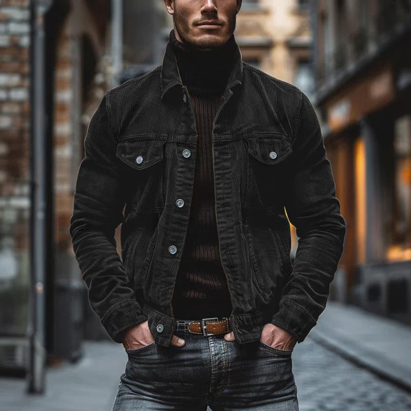 Men’s Jacket - Structured Fit - Lapel Collar - Buttoned Pockets