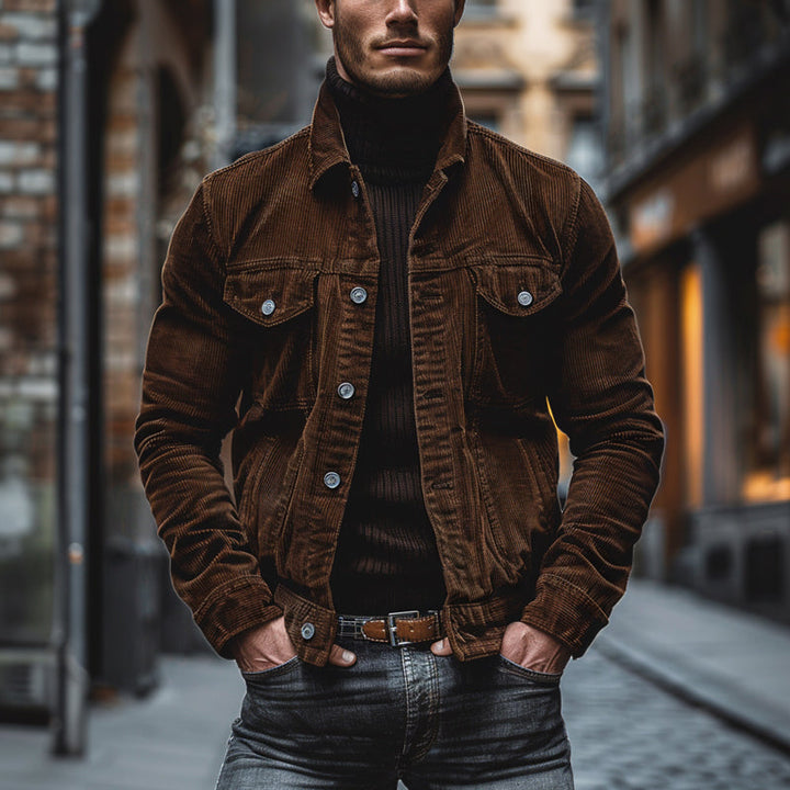 Men’s Jacket - Structured Fit - Lapel Collar - Buttoned Pockets