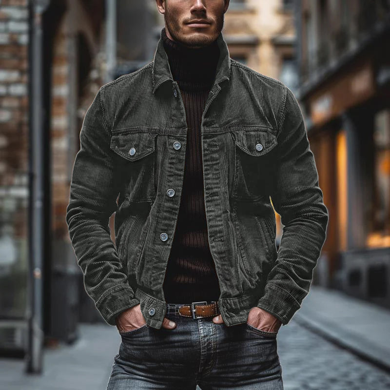Men’s Jacket - Structured Fit - Lapel Collar - Buttoned Pockets