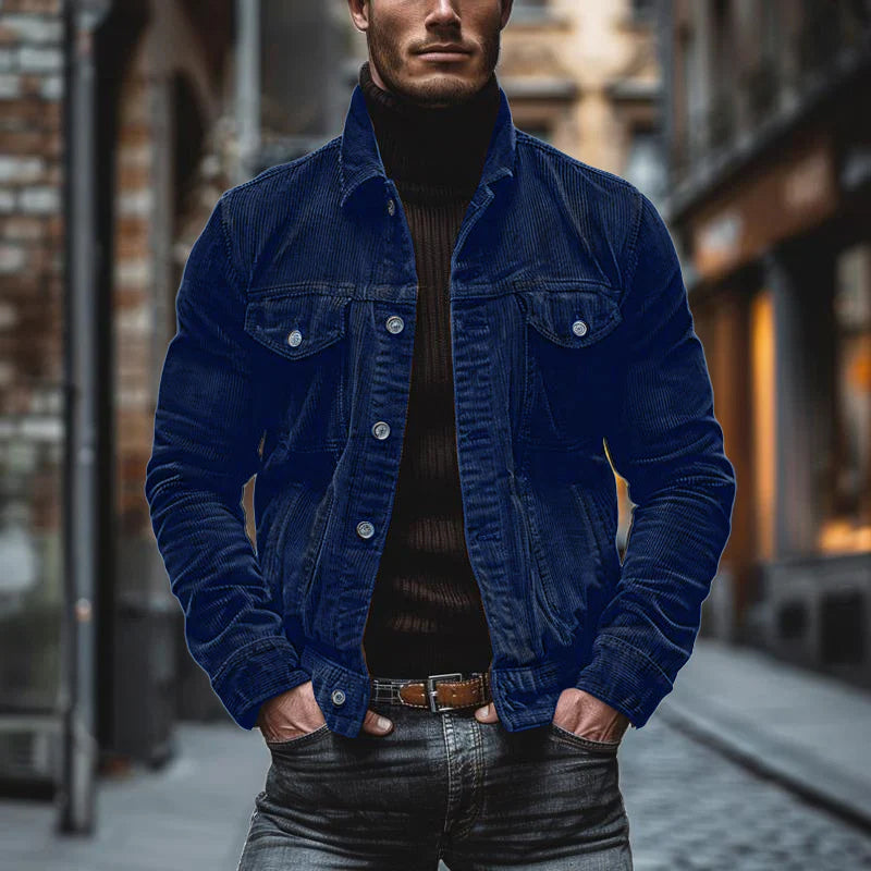 Men’s Jacket - Structured Fit - Lapel Collar - Buttoned Pockets