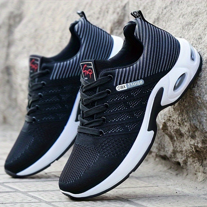 Unisex Athletic Sneakers – Knit Mesh Upper – Cushioned Sole – Non Slip – Lace-Up Fit