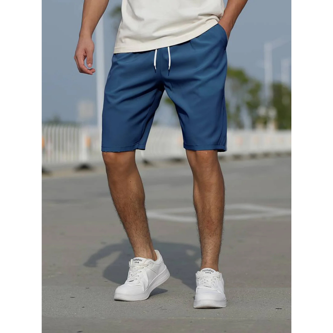 Men’s Casual Shorts – Relaxed Fit – Breathable Blend – Drawstring Waist – Side Pockets