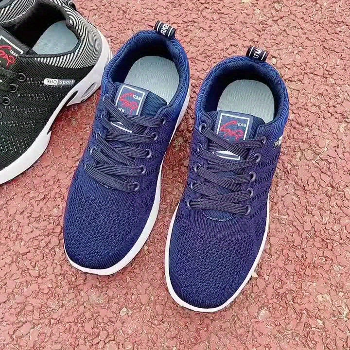Unisex Athletic Sneakers – Knit Mesh Upper – Cushioned Sole – Non Slip – Lace-Up Fit