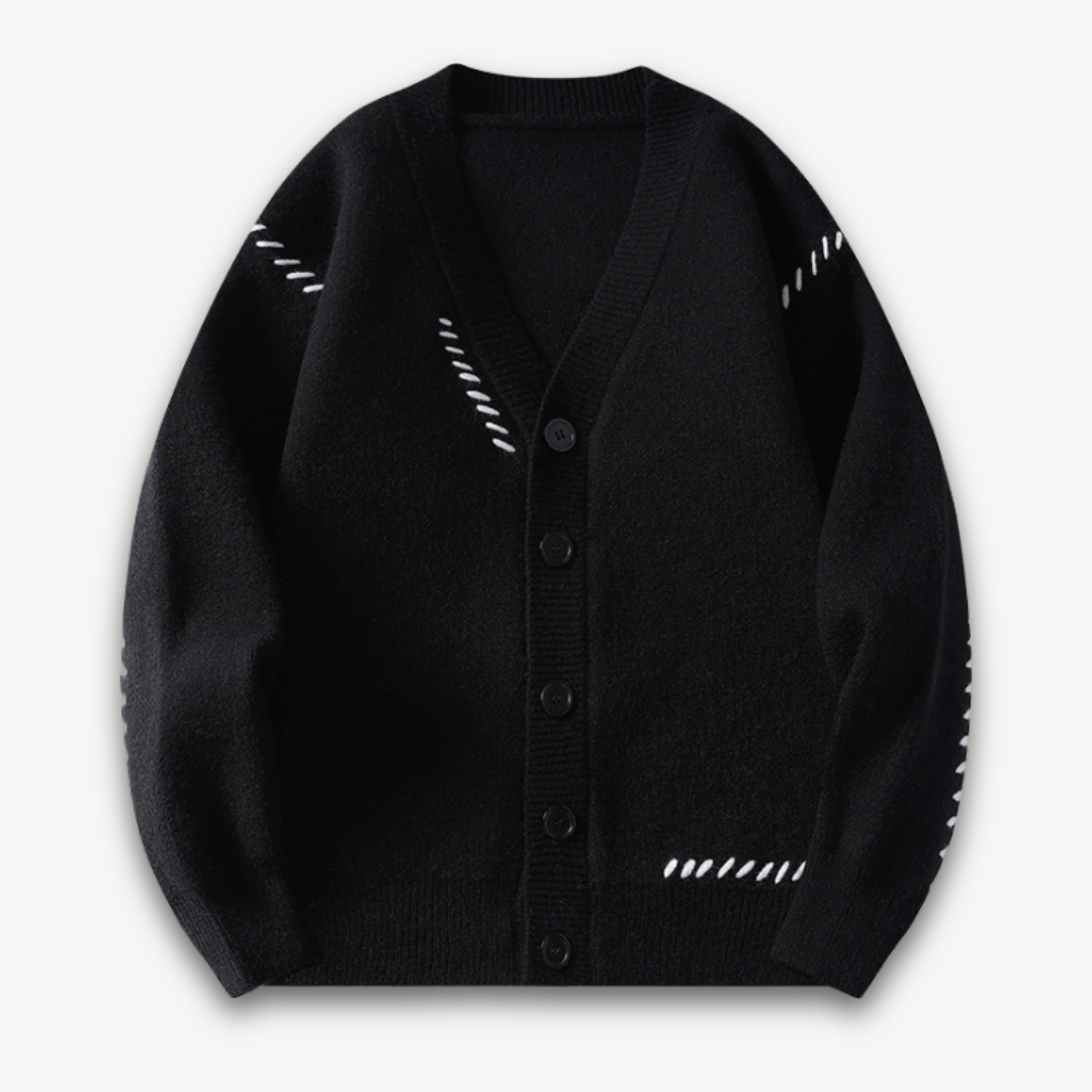 Men’s Cardigan – Oversized Fit – Soft Knit – Button-Up – Ribbed Trim Casual Layering