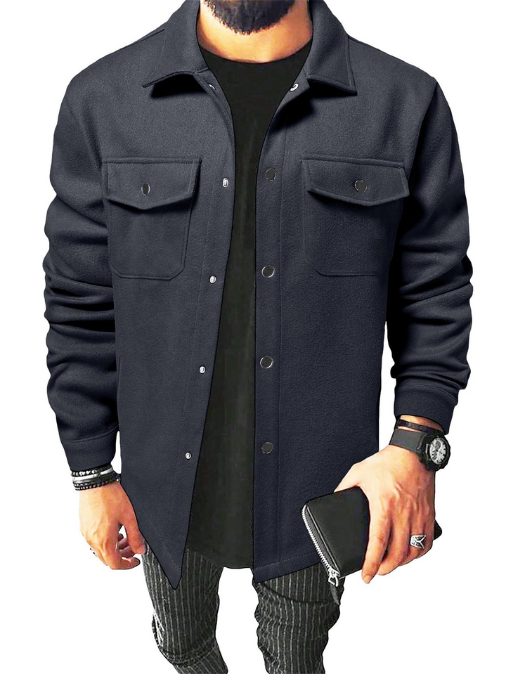 Men’s Casual Shirt - Relaxed Fit - Soft Touch Fabric - Button Down with Chest Pockets