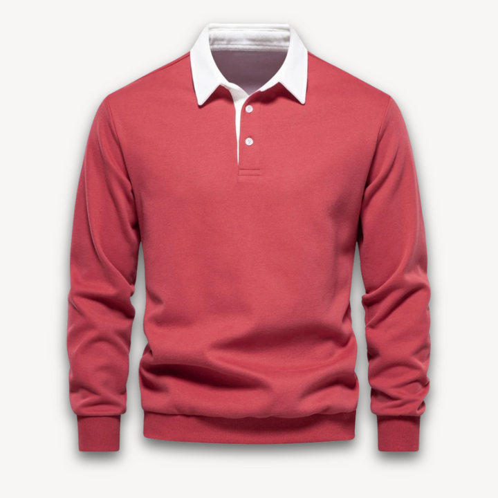Men’s Polo Sweater – Regular Fit – Soft Knit – Long Sleeve Smart Casual Pullover