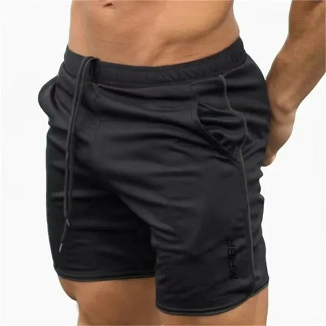 Men’s Swim Trunks – Slim Fit – Stretch Fabric – Mid-Thigh Length – Elastic Waistband