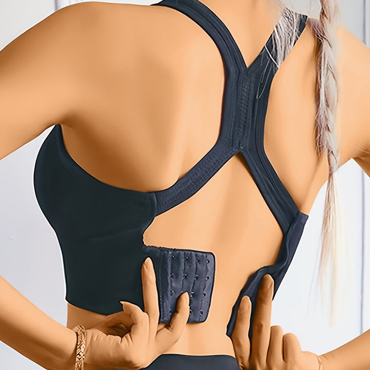 Women’s Sports Bra – Seamless Breathable Blend – Medium Support – Racerback Fit