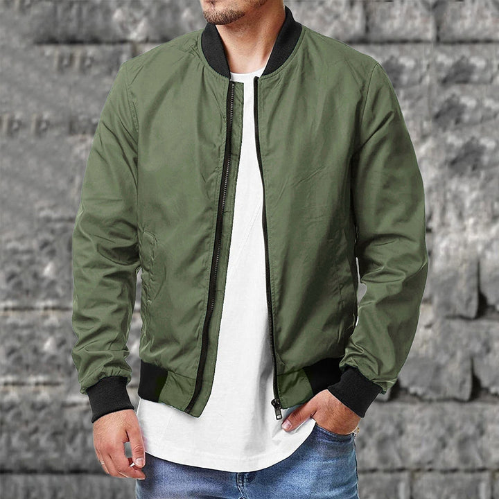 Men’s Bomber Jacket – Regular Fit – Ribbed Trim – Casual Outerwear