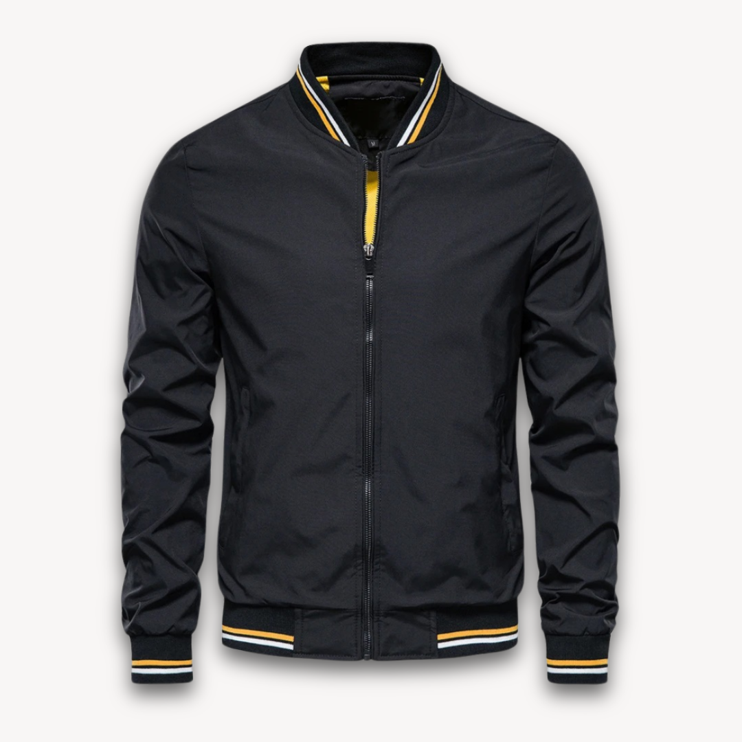 Men’s Bomber Jacket – Relaxed Fit – Zip-Up Front – Ribbed Trim – Breathable Outerwear