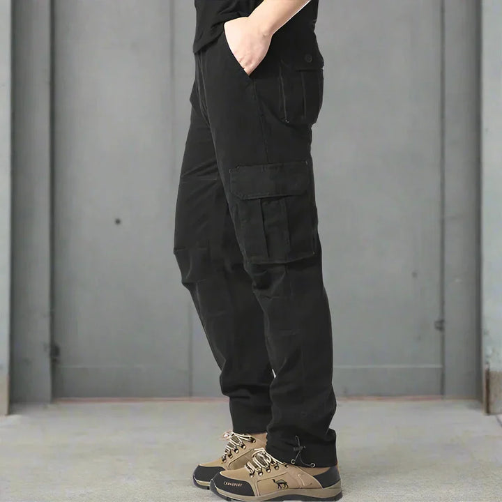 Men's Cargo Pants – Relaxed Fit – Natural Fibers – Utility Pockets – Full Length