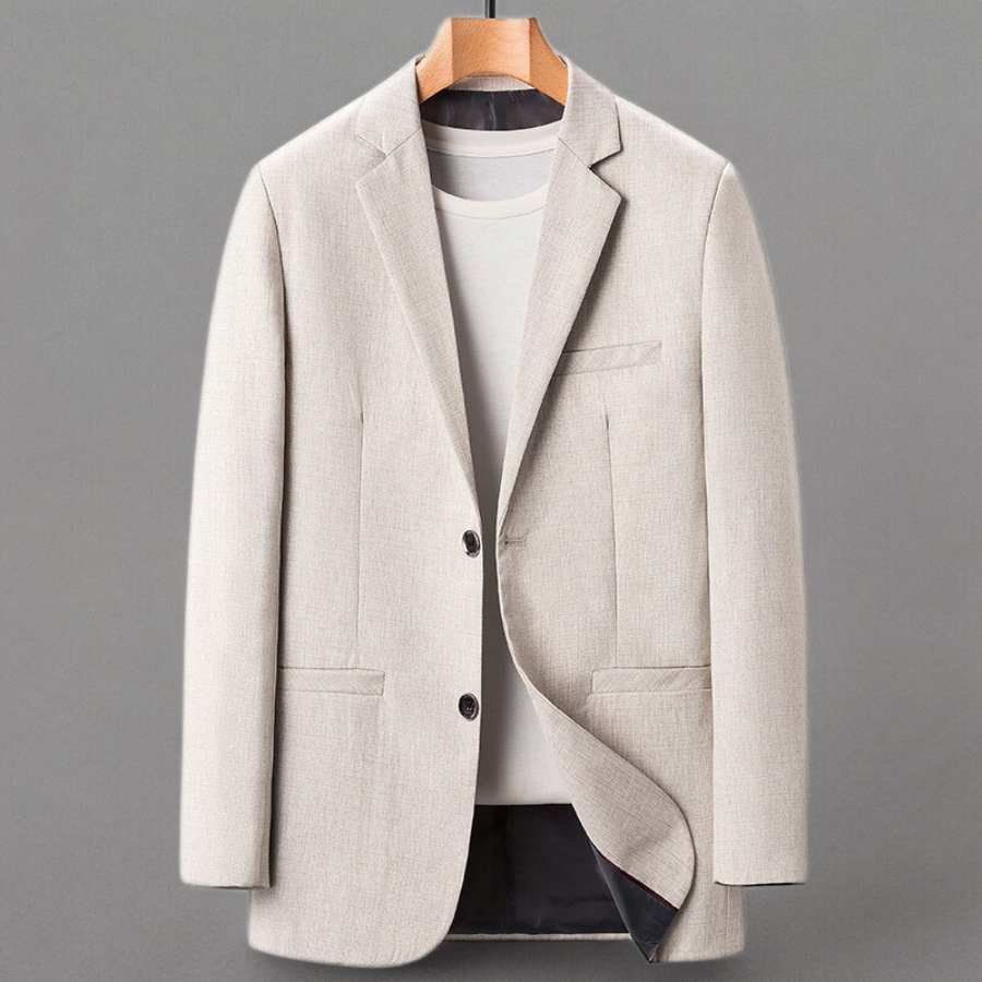 Men’s Blazer – Structured Fit – Notch Lapel – Two-Button Design