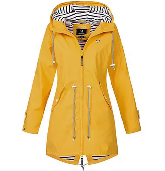 Women’s Hooded Jacket – Tailored Fit – Adjustable Waist – Breathable Lightweight Outerwear