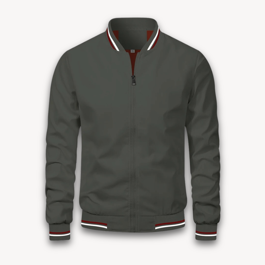 Men’s Bomber Jacket – Relaxed Fit – Zip-Up Front – Ribbed Trim – Breathable Outerwear