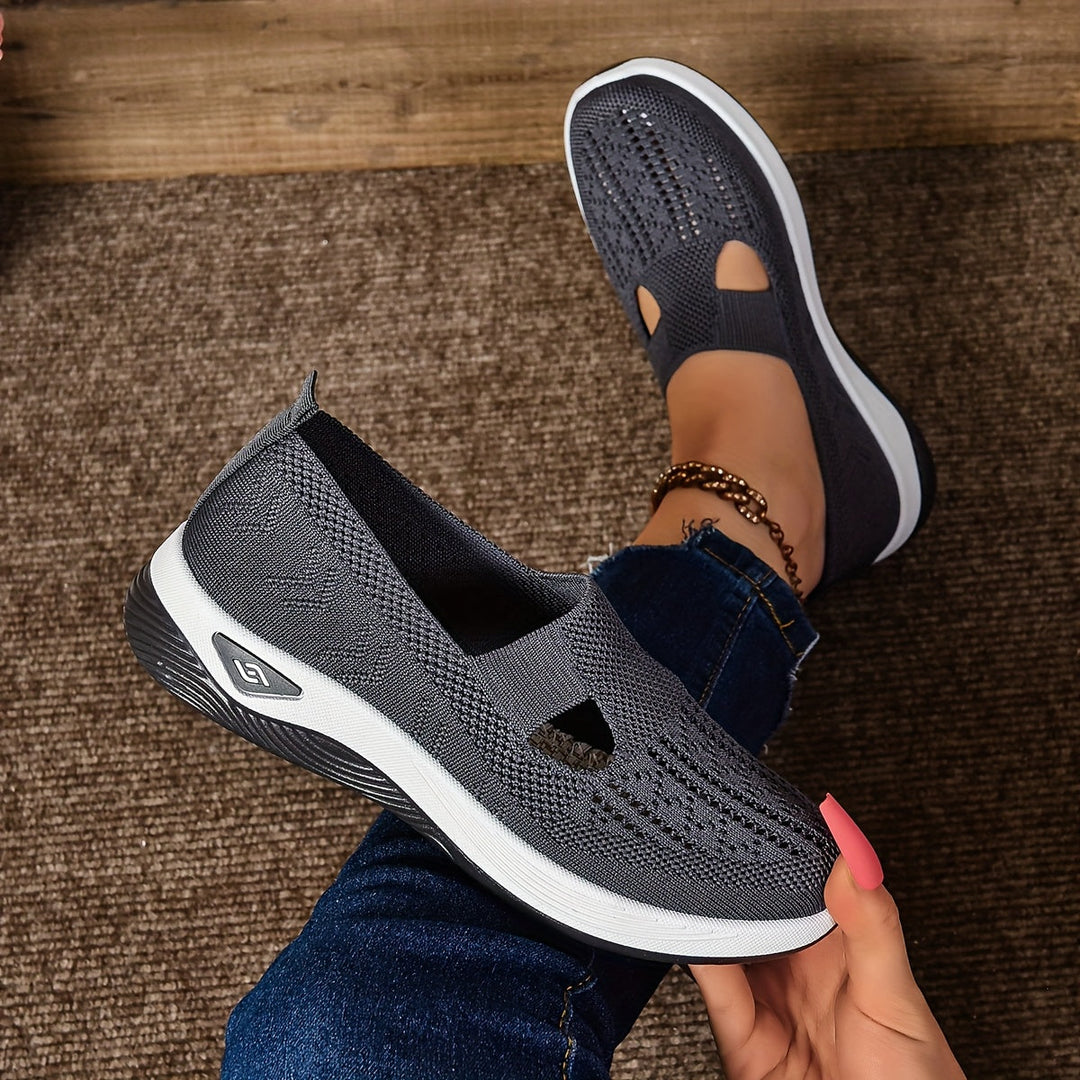 Women’s Slip-On Sneakers – Cushioned Sole – Low-Cut Everyday Comfort