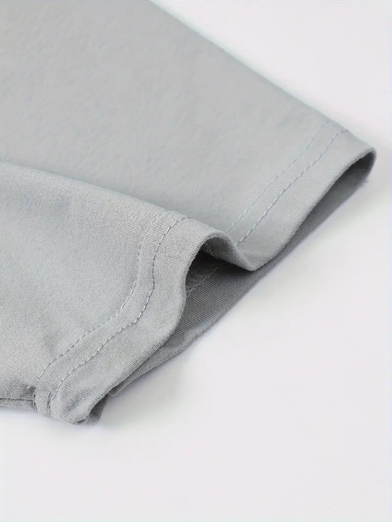 Men’s Color-Block T-Shirt - Athletic Fit - Short Sleeve - Breathable Cotton Blend