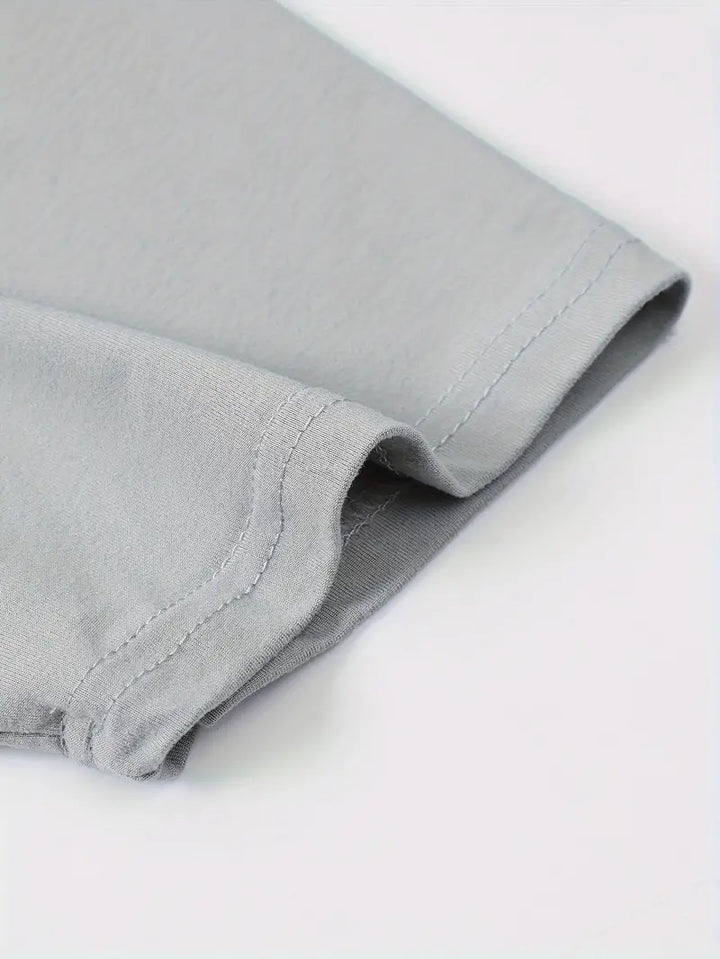 Men’s Color-Block T-Shirt - Athletic Fit - Short Sleeve - Breathable Cotton Blend