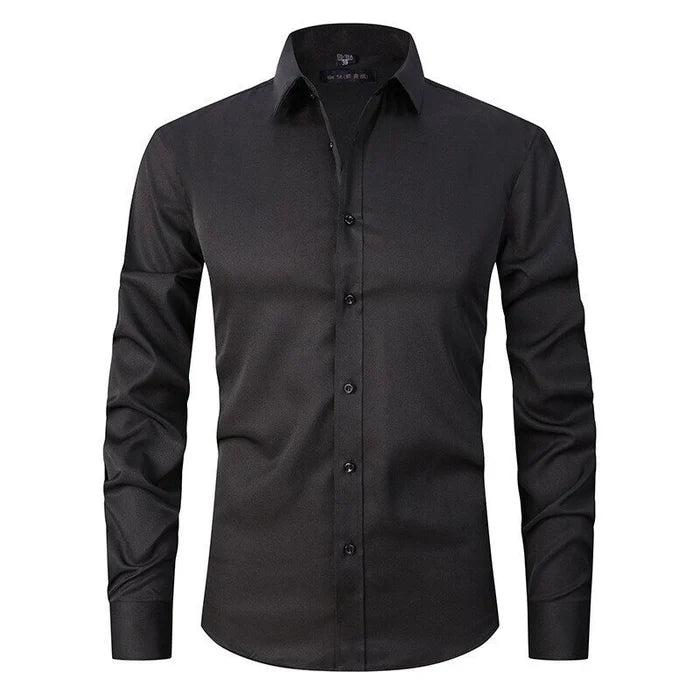 Men’s Dress Shirt – Slim Fit – Stretch Fabric – Wrinkle-Free – Button-Down Collar