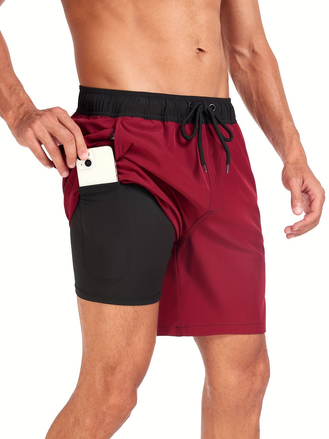 Men’s Swim Trunks – Quick Dry Breathable Blend – Mid-Thigh Fit – Supportive Liner