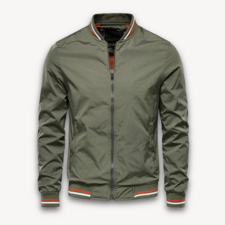 Men’s Bomber Jacket – Relaxed Fit – Zip-Up Front – Ribbed Trim – Breathable Outerwear
