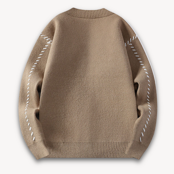 Men’s Cardigan – Oversized Fit – Soft Knit – Button-Up – Ribbed Trim Casual Layering